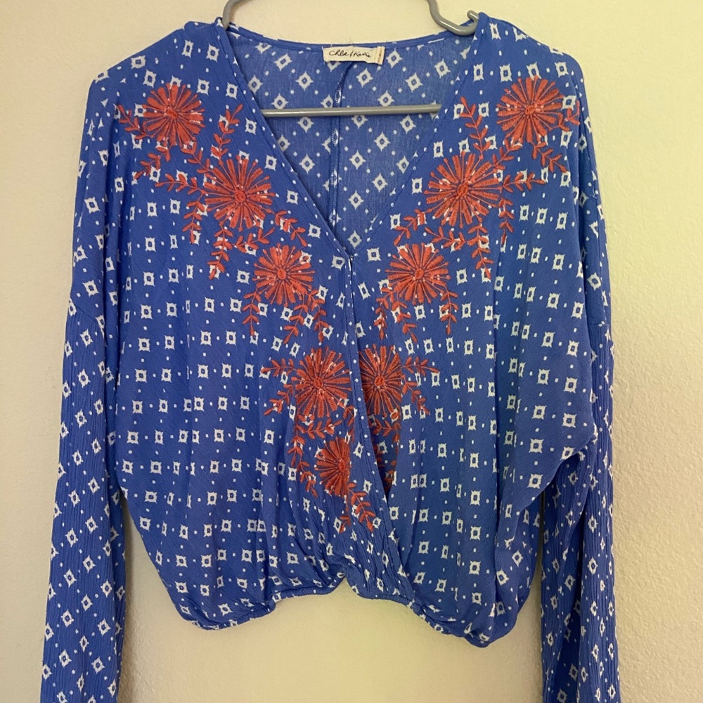 Long sleeve floral shirt